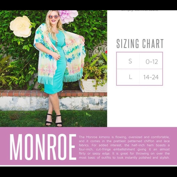 💕Lularoe Floral Monroe - Picture 7 of 8